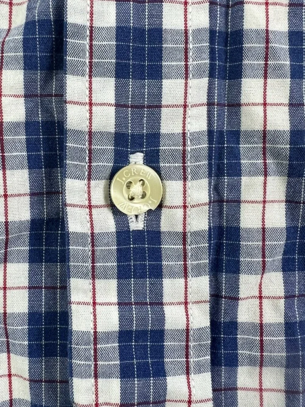 J Crew Shirt Mens Large Checkered Button Down Tailored Fit Long Sleeve Casual